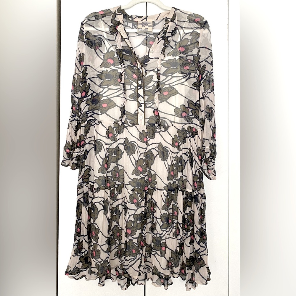 Baum und pferdgarten floral print mini sheer dress